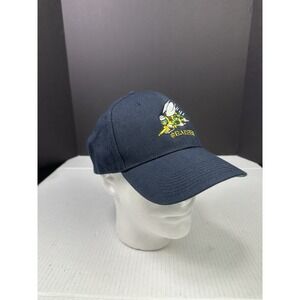US Navy Seabees Can Do Men's SnapBack Ball Cap Hat Embroidered Navy Blue